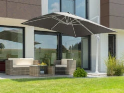 Schneider® Schneider Ampelschirm »RHODOS TWIST BIANCO«, 300 X 300 Cm, Mit Plattenständer, Imprägniert -Garten- Und Terrassengeschäft 109c789acf38ed02245bd4f43b6c0ad3