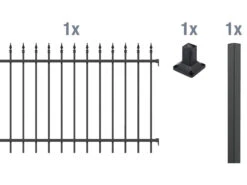 GAH ALBERTS Zaun-Anbauset Chaussee, Zum Aufschrauben