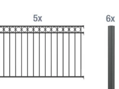 GAH ALBERTS Zaun-Grundset Circle, Zum Einbetonieren -Garten- Und Terrassengeschäft 1222b752a244affd8ef5c40456dbf65f