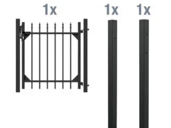 GAH ALBERTS Einzeltor-Set Chaussee, Zum Einbetonieren