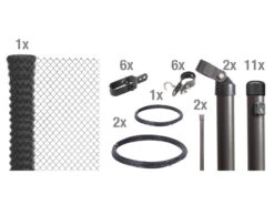 ALBERTS Set Maschendrahtzaun, Zum Einbetonieren