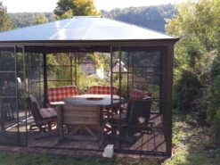 SOJAG Canada Pavillon »Castel«, Aus Aluminium, Inkl. Sonnensegel U. Insektenschutz, Bronze -Garten- Und Terrassengeschäft 235afdf6af76437fc40f581639f165d5