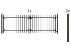 GAH ALBERTS Doppeltor-Set Chaussee, Zum Einbetonieren -Garten- Und Terrassengeschäft 2611685dbae230f964bc9c10f627f39f