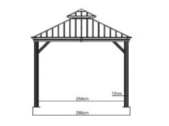 SOJAG Canada Pavillon »Messina«, Aus Aluminium, Stahldach Mit Lüftung, Inkl. Fliegengitter -Garten- Und Terrassengeschäft 2a105b528f908fa0a0de25a34bb82c2e