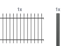 GAH ALBERTS Zaun-Anbauset Chaussee, Zum Einbetonieren -Garten- Und Terrassengeschäft 322bcddaf40f3e1edfa17021063a0c7a