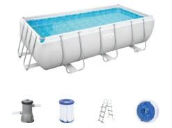 Bestway Power Steel™ Frame Pool Komplett-Set, Eckig -Garten- Und Terrassengeschäft 373e7426eb1247a95e094c2802ea8234