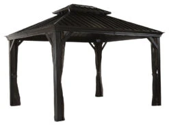 SOJAG Canada Pavillon »Messina«, Aus Aluminium, Stahldach Mit Lüftung, Inkl. Fliegengitter