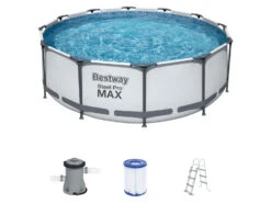 Bestway Pool »Steel ProMAX™«, Stahlrahmenpool-Set, Filterpumpe, Sicherheitsleiter 366x100 Cm -Garten- Und Terrassengeschäft 40692a6151c96419b1fe7bf286616840