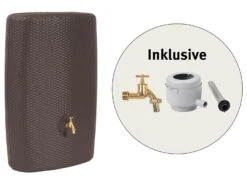 4rain Regentonne »SUNDA«, Komplettset Inkl. Auslaufhahn Aus Messing Und Fallrohranschluss -Garten- Und Terrassengeschäft 41f75ccd5789a4efe994285dbcd33734