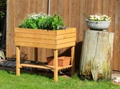 Dobar Hochbeet Mit Ablage Inkl. Pflanzfolie, Braun -Garten- Und Terrassengeschäft 4bddf9dc9eb35ba4dbe3308833af2176
