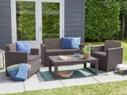 Keter Allibert Lounge Set »Victoria«/ »Lyon Premium«, 4-teilig, Mit Auflagen, In Rattanoptik -Garten- Und Terrassengeschäft 5a0ef7a0e3ff93ad224b0264cc9e9c38