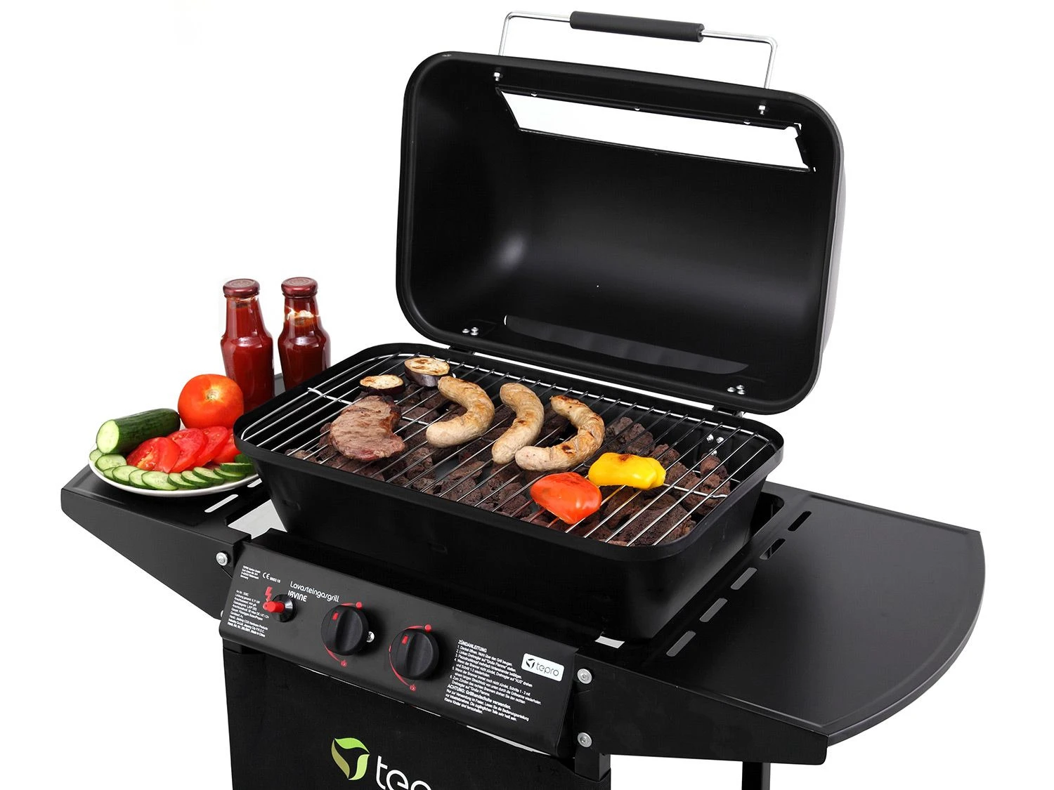 Tepro Lavasteingasgrill »Irvine«, 5,4 KW Leistung, Piezo-Zündung, 2 Seitenablagen 6 Tepro Lavasteingasgrill »Irvine«, 5,4 KW Leistung, Piezo-Zündung, 2 Seitenablagen – Bild 6