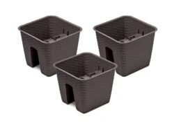 Prosperplast Geländertopf »Ratolla Railing«, Im Praktischen 3er Set, In Rattanoptik -Garten- Und Terrassengeschäft 6cb11457cbc43945ffd569e63334ab87
