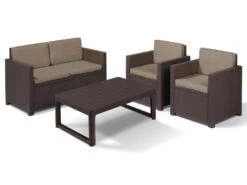 Keter Allibert Lounge Set »Victoria«/ »Lyon Premium«, 4-teilig, Mit Auflagen, In Rattanoptik -Garten- Und Terrassengeschäft 757bb6dd94cbe2c68330f080c8868266