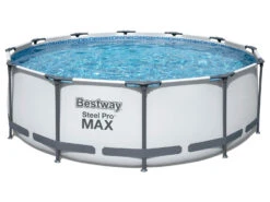 Bestway Pool »Steel ProMAX™«, Stahlrahmenpool-Set, Filterpumpe, Sicherheitsleiter 366x100 Cm -Garten- Und Terrassengeschäft 79ef5748ecd9abf8f3f11b97c273fda9