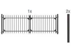 GAH ALBERTS Doppeltor-Set Chaussee, Zum Einbetonieren -Garten- Und Terrassengeschäft 868d63c32e7ec54055bfe0be2673f8c8