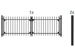 GAH ALBERTS Doppeltor-Set Chaussee, Zum Einbetonieren