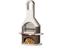 Buschbeck Gartengrillkamin »St. Moritz«, Mit Kupferblende, Holzfach