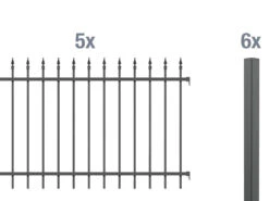 GAH ALBERTS Zaun-Grundset Chaussee, Zum Einbetonieren -Garten- Und Terrassengeschäft a780144a3e4c6132d3f1c524f2ff6f72