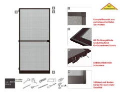 Wip Insektenschutz-Tür Mit Mittelsprossenprofil, Komplettbausatz B 120 X H 240 Cm -Garten- Und Terrassengeschäft b08a511c845887f51e518820a64c1b79