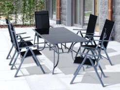 Outsunny Gartensitzgruppe, 7-teilig - Tisch & 6 Stühle, Schwarz/grau 12 Outsunny Gartensitzgruppe, 7-teilig - Tisch & 6 Stühle, Schwarz/grau -Garten- Und Terrassengeschäft bc7700772b9f041b2b7e91dc0fdcf2bc