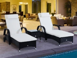 Outsunny Sonnenliege 2er Set + Beistelltisch -Garten- Und Terrassengeschäft c0b820a6a563170ad2b2f765bdae61f1