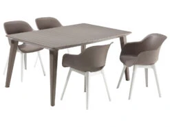 Keter Allibert Gartenmöbel Set »Akola-Lima«, Mit 4 Stühlen Und 1 Tisch, Witterungsbeständig -Garten- Und Terrassengeschäft d031c36d5398f944bdbe113cb1dbc170