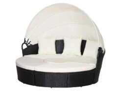 Outsunny Polyrattan Sonneninsel Creme