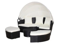 Outsunny Polyrattan Sonneninsel Creme -Garten- Und Terrassengeschäft dae9ab21b8b274dc9336f8744587a883