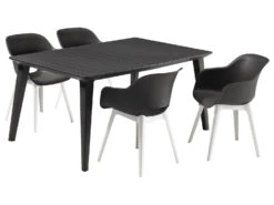 Keter Allibert Gartenmöbel Set »Akola-Lima«, Mit 4 Stühlen Und 1 Tisch, Witterungsbeständig -Garten- Und Terrassengeschäft e4b1a534219268447cc8b8d28611a93d