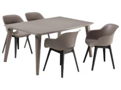 Keter Allibert Gartenmöbel Set »Akola-Lima«, Mit 4 Stühlen Und 1 Tisch, Witterungsbeständig -Garten- Und Terrassengeschäft f74b5381506bcae2bc0f82cbe21b6b80