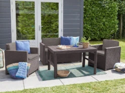 Keter Allibert Lounge Set »Victoria«/ »Lyon Premium«, 4-teilig, Mit Auflagen, In Rattanoptik -Garten- Und Terrassengeschäft f79cb1f5da3fcfcbbe50c460789cb033