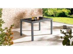 LIVARNO Home Alu-Premium-Set »Toronto« 7-teilig - Ausziehtisch & 6 Hochlehner Gepolstert, Anthrazit -Garten- Und Terrassengeschäft gcp052535e151a14cf690a2a586f26c8bf9