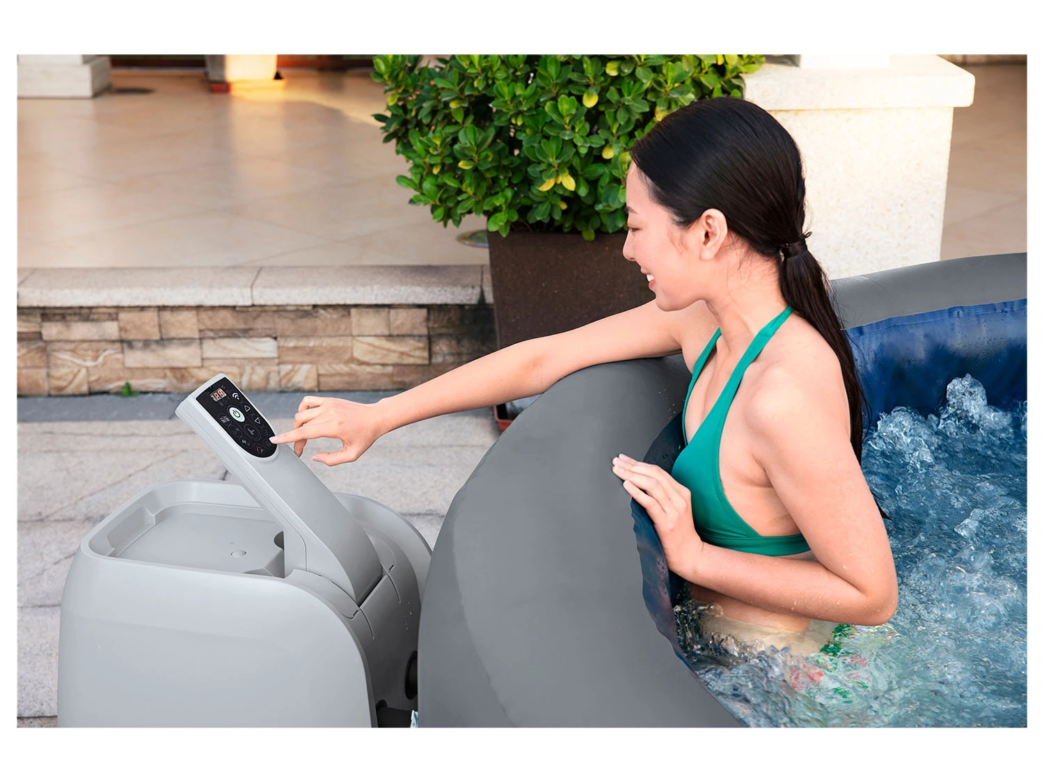 Bestway LAY-Z-SPA Whirlpool Santorini Ø 216 X 80 Cm 5 Bestway LAY-Z-SPA Whirlpool Santorini Ø 216 X 80 Cm – Bild 5