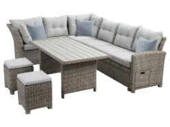 Greemotion Loungeset »Malia«, 5-teilig, Halbrund, Grau