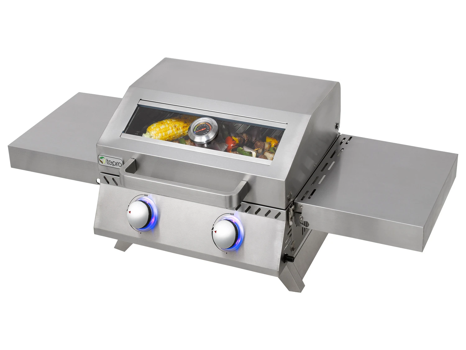 Tepro Gasgrill »Chicago« Special Edition, 2 Brenner, 6,0 KW, Edelstahlfarben 7 Tepro Gasgrill »Chicago« Special Edition, 2 Brenner, 6,0 KW, Edelstahlfarben – Bild 7