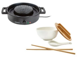 SILVERCREST® Tischgrill Mit Hot Pot STHP 1800 A1 + Ramen-Set