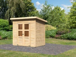 Karibu 14 Mm Gartenhaus »Pyrmont«, Aus Holz, Naturbelassen -Garten- Und Terrassengeschäft gcp143a38cb72c74cf992b565c37e9adf11