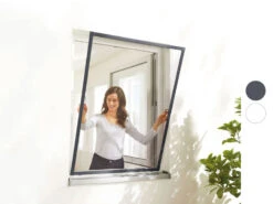 LIVARNO Home Fenster-Insektenschutz, 100 X 120 Cm, Alu-Rahmen