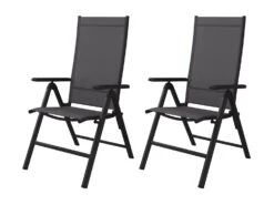 LIVARNO Home Alu-Set »Houston« 7-teilig - Ausziehtisch & 6 Hochlehner/Klappsessel, Schwarz/anthrazit -Garten- Und Terrassengeschäft gcp278974a541164eee829cf06a53b06f60
