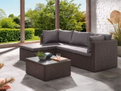 LIVARNO Home Loungeecke Mit Tisch, Braun -Garten- Und Terrassengeschäft gcp2898d584769745dc9133a7b6caccaacc