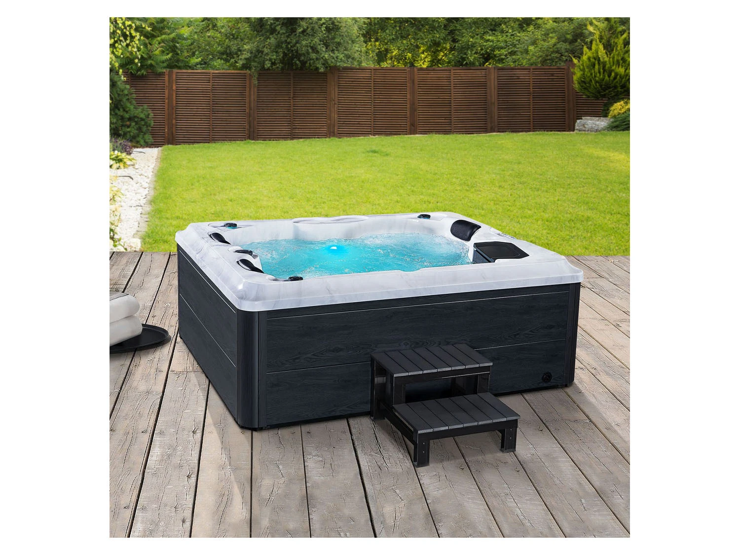 Artsauna Whirlpool »Oasis«, Mit 31 Massagedüsen, LED-Lichtspiel 2 Artsauna Whirlpool »Oasis«, Mit 31 Massagedüsen, LED-Lichtspiel – Bild 2