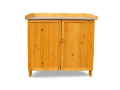 HABAU Gartentisch Mit Unterschrank Und Arbeitsfläche, 98 X 48 X 95 Cm, Holz