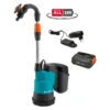 Gardena Akku-Regenfasspumpe »2000/2 18V P4A«, Ready-To-Use Set, 2000 L/h