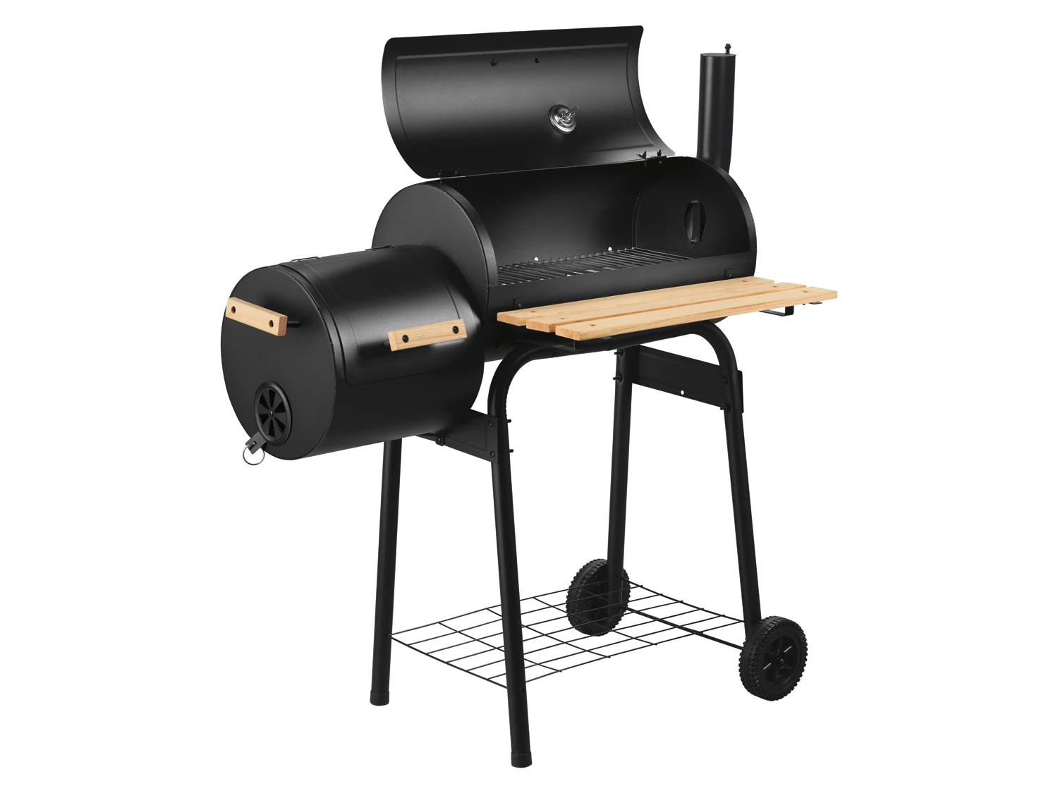 GRILLMEISTER Holzkohle-Smokergrill »GMS 92 A1«, Mit Separater Brennkammer 2 GRILLMEISTER Holzkohle-Smokergrill »GMS 92 A1«, Mit Separater Brennkammer – Bild 2