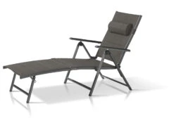 LIVARNO Home Alu-Liege »Toronto«, Mit Armlehne, Gepolstert, Anthrazit -Garten- Und Terrassengeschäft gcp3c279df123044928888cf873d351d227