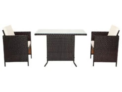 LIVARNO Home Balkon-Set, Aus Geflecht, 3-teilig, Braun -Garten- Und Terrassengeschäft gcp4c6ec65bf4ec4697b60186f6caec6997