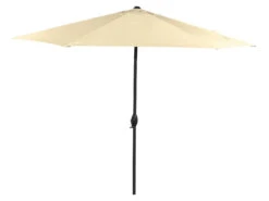 LIVARNO Home Kurbelschirm, 3-Positionen-Knickvorrichtung, Natur