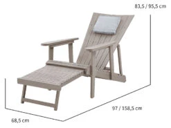 LOOKS By Wolfgang Joop Deckchair »Blue« Mit Ausziehbarer Fußstütze -Garten- Und Terrassengeschäft gcp61b495459ee54eb1a4f935c9978874bd