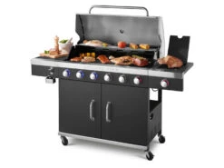 GRILLMEISTER Gasgrill, 6plus1 Brenner, 26,1 KW